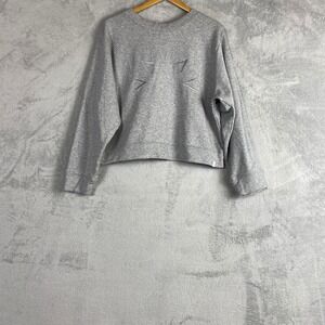 Varley Knoll Sweater Crew Neck Sweatshirt Size S Grey Melange Athletic Casual